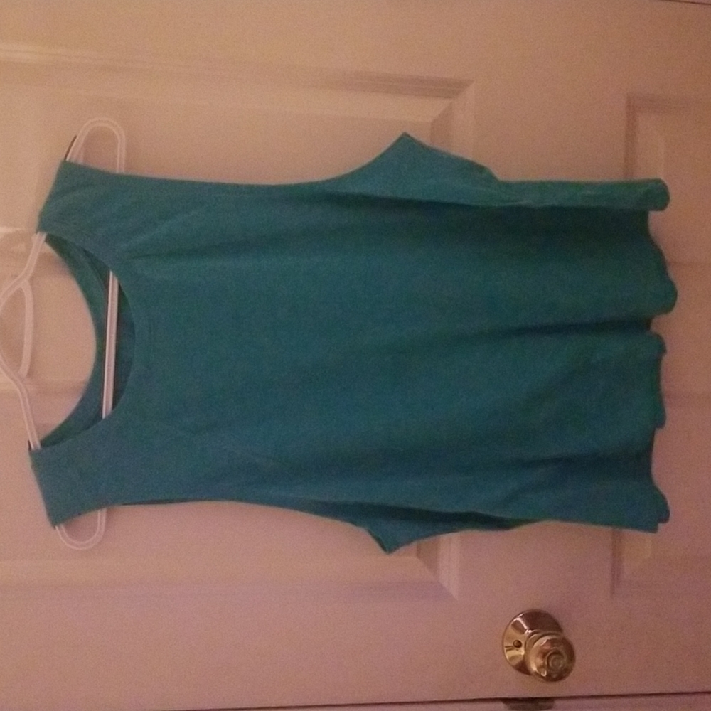 Sleeveless Exercise Top, Athletic, XXL, Green